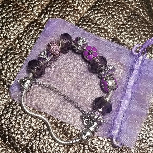 unbranded Jewelry - Purple Charm Bracelet